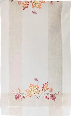 Produktbild von Tischläufer MELINA Blätter Herbst bunt Polyester Leinen 35 x 70 cm