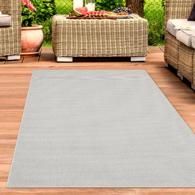 Produktbild von Heller Flachgewebeteppich In- & Outdoor in schlichtem creme Größe - 300 x 400 cm