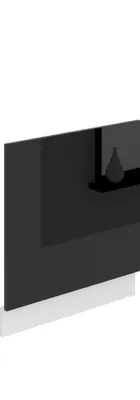 Image de Belini panneau frontal pour lave-vaisselle PO. Façade pour lave-vaisselle largeur 60 cm. Façade pour lave-vaisselle sans poignée, noir brillant