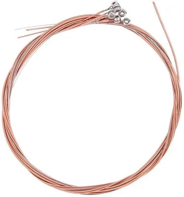 Imagen del producto de Cuerdas para guitarra de 6 cuerdas - Guitarra acústica - Núcleo de acero inoxidable - Envoltura de cobre/latón - Materiales de alta calidad - Buena resonancia - Cuerdas