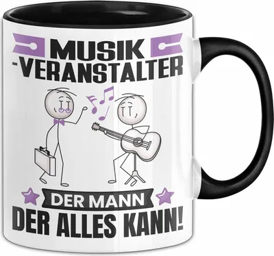 Produktbild von Musikveranstalter Tasse Geschenk für Musikveranstalter Der Mann Der Alles Kann Geschenkidee zum Geburtstag (Schwarz)