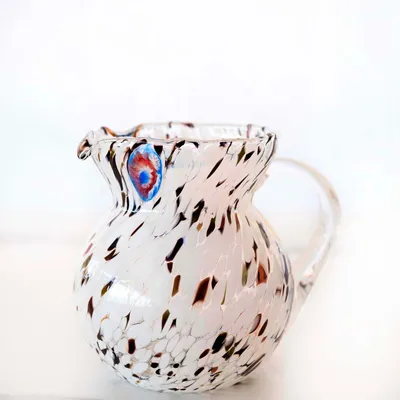 Karaffe aus Murano-Glas, 1000 ml, Höhe 15 cm, handgefertigt
