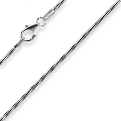 Produktbild von 1,2mm Schlangenkette Kette Collier Halskette aus 925 Silber rhodiniert 100cm