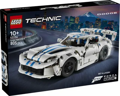 Productafbeelding van LEGO Technic Dodge Viper GTS-R sportwagen - Bouwset - Raceauto met stuurinrichting, V10-motor en opklapbare deuren - Cadeau voor kinderen vanaf 10 jaar - 42234