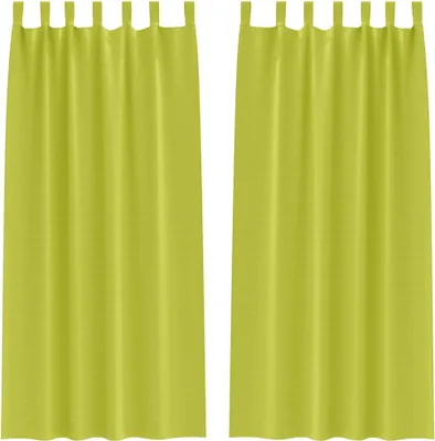 Image de vidaXL Rideaux occultants avec anneaux 2 pcs vert 245 x 140 cm