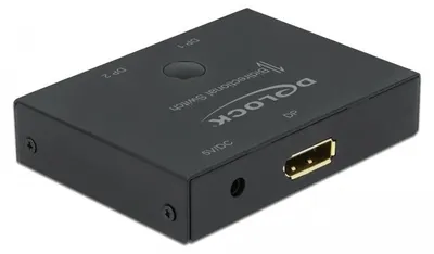Produktbild von Delock DisplayPort 2 - 1 Umschalter bidirektional 8K 30 Hz
