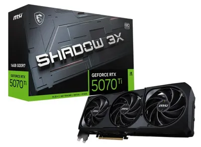 Produktbild von MSI GeForce RTX 5070 Ti 16G SHADOW 3X OC NVIDIA 16 GB GDDR7 - BULK