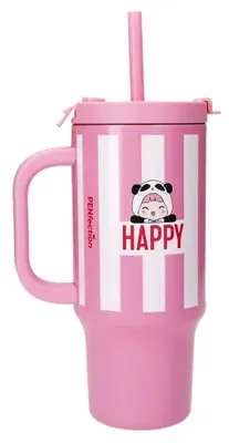 Immagine prodotto di Trends by Depesche 0414140, Uso quotidiano, 470 ml, Tappo superiore girevole, Silicone, Polipropilene (PP), Acciaio inossidabile, Rosa, Bianco, Bambino