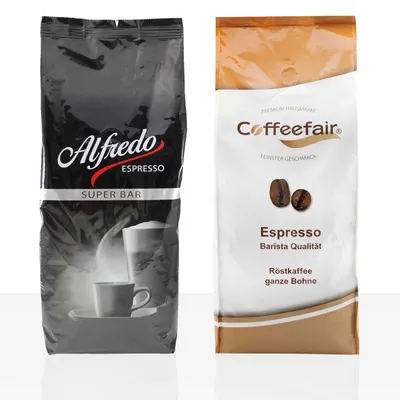 Produktbild von Darboven Alfredo Espresso Super Bar 6 x 1kg + Coffeefair Espresso 1kg Kaffeebohnen