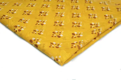 Produktbild von Bedruckter Chiffon, Muster 2, Gelb 50 x 150 cm