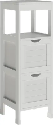 Produktbild von Midischrank Vicco Vilda Weiß 30 x 89 cm mit 2 Schubkästen, Model 55545