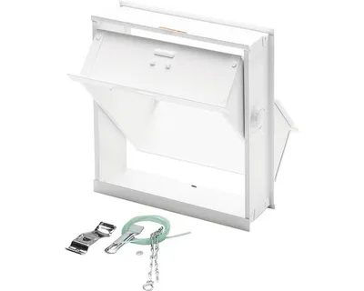Produktbild von Lüftungsflügel Stahlblech weiß RAL 9016 für Glasbausteine 190 mm x 190 mm