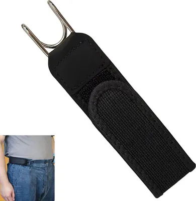 Produktbild von Zweiteiliges elastisches Schnallenlos-Gürtel-Set mit Metallhaken – ideal für Herren, Jeans, Arbeit & Freizeit