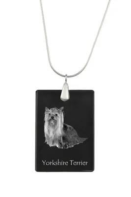 Produktbild von Yorkshire Terrier - Kristallanhänger mit Hund, Silberhalskette mit Foto, personalisierter Anhänger der Marke Art-Dog