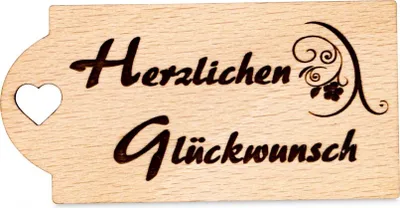 Produktbild von Anhänger Rechteckig Glückwunsch
