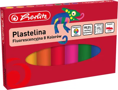 Produktbild von Plastelina fluorescencyjna 8 kolorów do modelowania