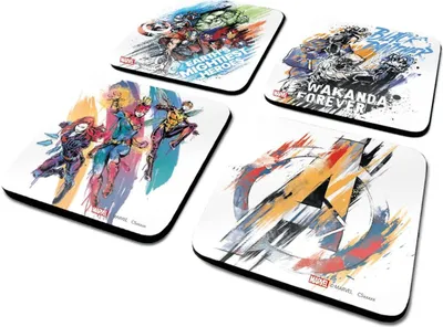 Produktbild von Marvel Avengers Untersetzer Set - Hitzebeständig
