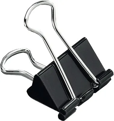Produktbild von Pergamy - Pergamy foldbackclip 25 mm, zwart - doos van 12 stuks