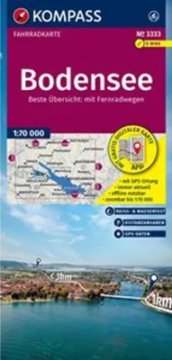 Obrázek produktu pro KOMPASS Cykloturistická mapa 3333 Bodamské jezero 1:70 000