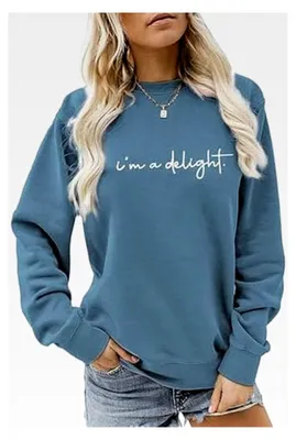Produktbild von Damen Sweatshirt mit Vintage Herz Druck, Rundhals, Langarm, Oversize Pullover für Herbst und Winter