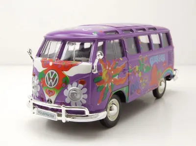 Produktbild von Maisto 32301L VW T1 Samba Bus Hippie Line lila 1:25