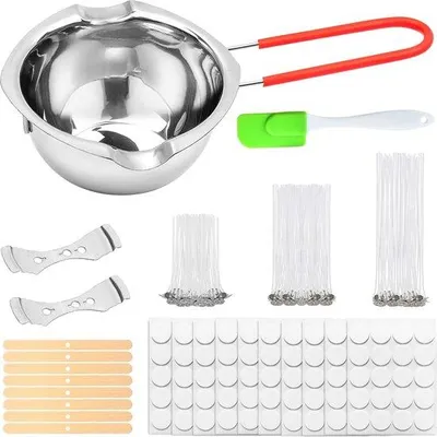Produktbild von Kerzenbastel-Set, 200-teilig – Komplettes DIY-Starter-Set – Selbermachen – Kerzen selbst herstellen – Komplettes Set mit 180 Dochten