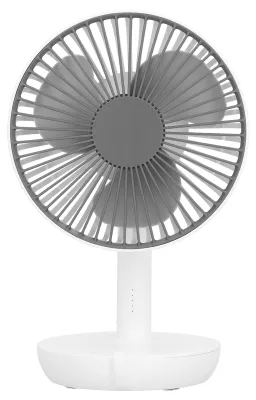 Produktbild von Schwenkbarer Tischventilator, wiederaufladbar, geräuscharm, praktischer USB-Tischventilator für zu Hause und die Schule, weiß