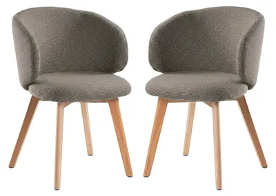 Immagine prodotto di Calicosy - Set di 2 sedie, in tessuto con gambe in legno massiccio H79 cm - SOLÈNE