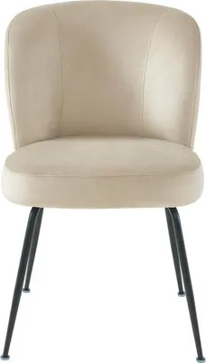 Produktbild von 2 stühle aus velour und metall - farbe beige - POLPONA by Pascal MORABITO