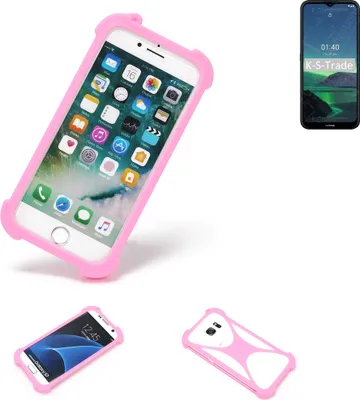 Produktbild von K-S-Trade Handy Hülle kompatibel mit Nokia 1.4 Schutz Hülle Bumper Silikon Schutz Hülle Cover Case Silikoncase Silikonbumper TPU Softcase