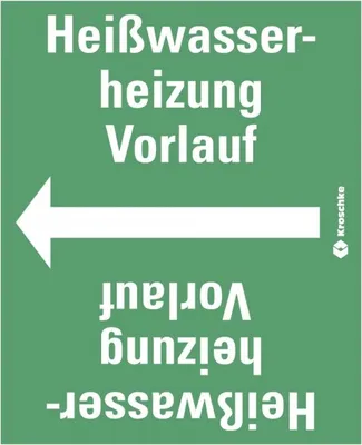 Produktbild von Dreifke® Rohrleitungsband Heißwasserheizung Vorlauf, praxisbewährt, ab Ø 50mm...