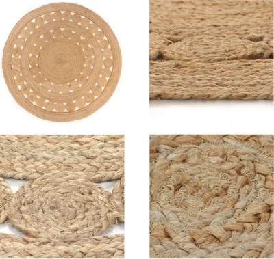 Produktbild von vidaXL Teppich Geflochten Jute 210 cm Rund - Teppich - Teppiche - Matte - Bodenmatte