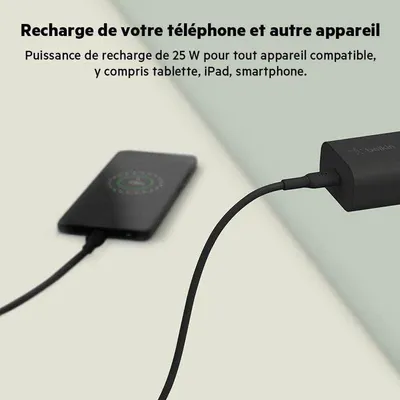 Obrázok produktu pre Belkin USB-C sieťový nabíjač, 25 W, PD PPS, čierny
