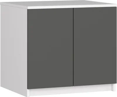 Produktbild von Schrankaufsatz für Kleiderschrank AKORD S60 Weiß Graphitgrau B60 x H55 x T51 cm