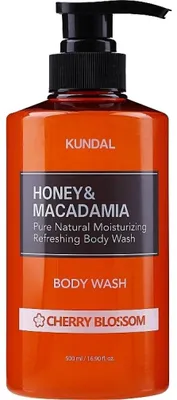 Immagine prodotto di Kundal Honey & Macadamia Body Wash, Cherry Blossom, 500 ml