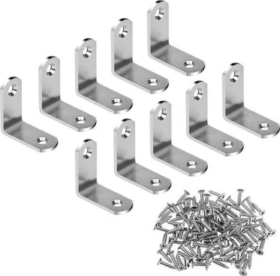 Image de Raccord d'angle en L 30 x 30 x 3 mm, acier inoxydable