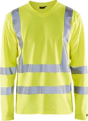 Produktbild von BLAKLÄDER® Herren Warnschutz-Langarmshirt 3381 gelb Größe S
