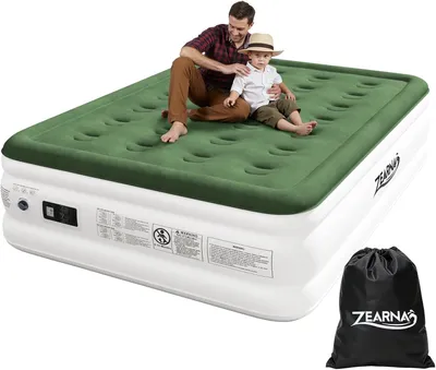 Produktbild von Luftbett 2 Personen, 191x137x46cm Luftmatratze Selbstaufblasend, Aufblasbare Matratze mit integrierter Elektropumpe, Praktisches Gästebett für Camping, Reise und Heimgebrauch