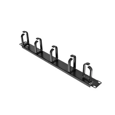 Produktbild von StarTech.com 1HE 19" Metall Kabelführung zur Rack-Montage, Kabelmanagementtafel, Stahl, Schwarz, 378,1 g
