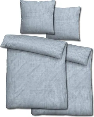 Immagine prodotto di Doppelpack Sleezzz® Musselin Bettwäsche blau 135 x 200 cm + 80 x 80 cm
