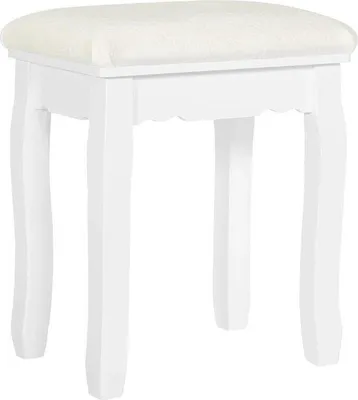 Obrázek produktu pro Židle, stolička, pevná, stylová, 38 x 28,5 x 45 cm, bílá, MDF/samet
