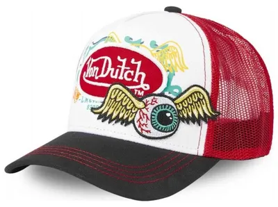 Produktbild von Von Dutch Originals Trucker Cap - LOGO PATCH EYE Red