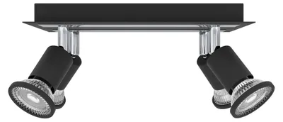 Image de Eglo 94966 Sarria Spot carré 4-flamme noir chrome