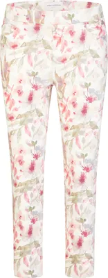 Produktbild von Anna Montanna Angelika Jump In Slim 7/8 Damen Jeans 5615 White Rose Blumenprint