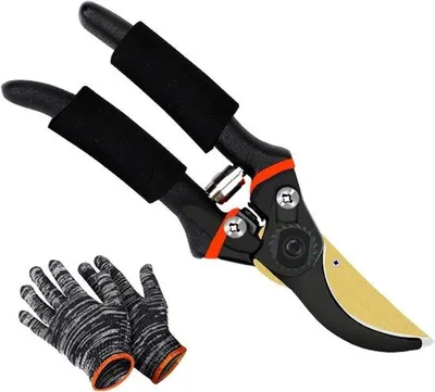 Produktbild von Gartenschere mit Handschuhen Bypass-Schere für Pflanzen schneiden