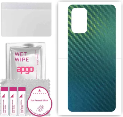 Produktbild von apgo Rückseite Schutzfolie, Skin, kompatibel mit OnePlus 9R, Hinten Displayschutzfolie aus Vinylfolie, kratzfest, einfache Montage - Kohlenstoff-Chamäleon CAKA1