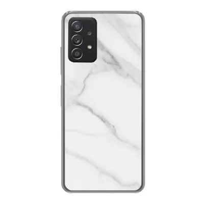 Produktbild von MuchoWow® Handyhülle Schutzhülle Hülle für Samsung Galaxy A33 5G Marmor - Strukturiert - Weiß - Grau - Stein - Marmoroptik Silikon Softcase Handy Hülle - Kartenhalter