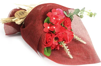 Immagine prodotto di Bouquet di saponi in piedi - rosso