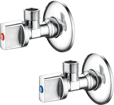 Productafbeelding van Hoekregelventiel - Messing Hoekventiel - Hoekregelventiel voor koud - Warmwaterleidingen - Chroom - Tweedelig - Doos