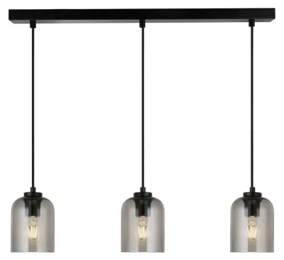 Produktbild von HOME DELUXE Hängeleuchte aus Glas SELINA - Rauchgrau | Hängeleuchte, Pendelleuchte, Rauchglas Leuchte